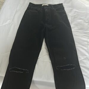 Abercrombie mom High rise black denim Jeans